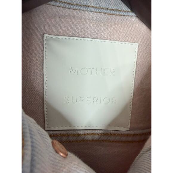 Mother Dut Dunked in Trouble The cut Drifter Jean Jacket Distressed Sz XS - Picture 7 of 10